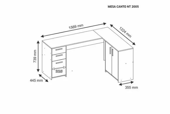 Mesa para escritório em L _ Entrega rápida  - Foto 2