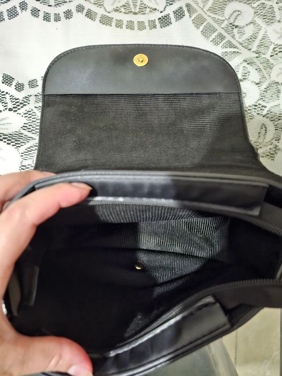 Bolsa de couro preta média - USADO - Foto 3