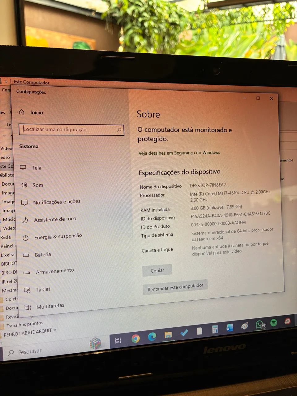 Notebook Lenovo i7 ? 8GB RAM ? SSD  - Foto 2
