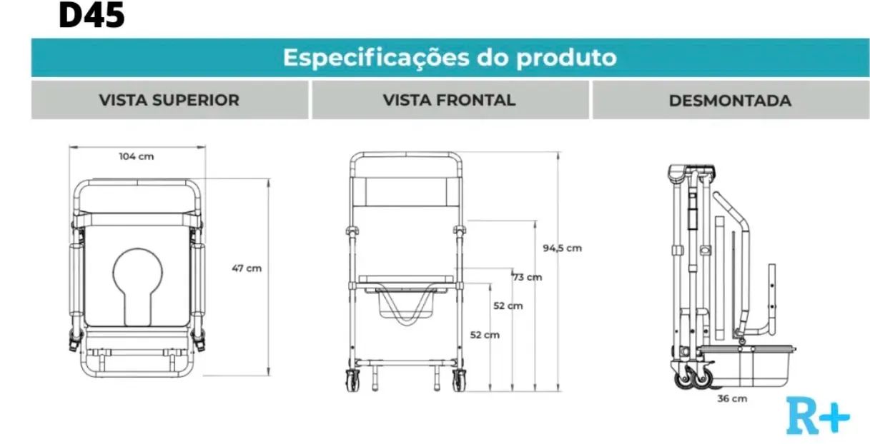 Cadeira de banho reforçada e desmontável  - Foto 4