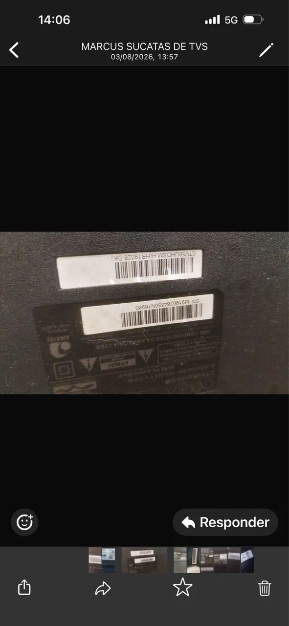 Tvs 5 Tvs Smart Novas C/ Telas Trincadas 2.500, - Foto 3