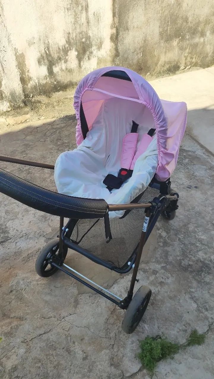 Kit carrinho Galzerano com bebê conforto  - Foto 5