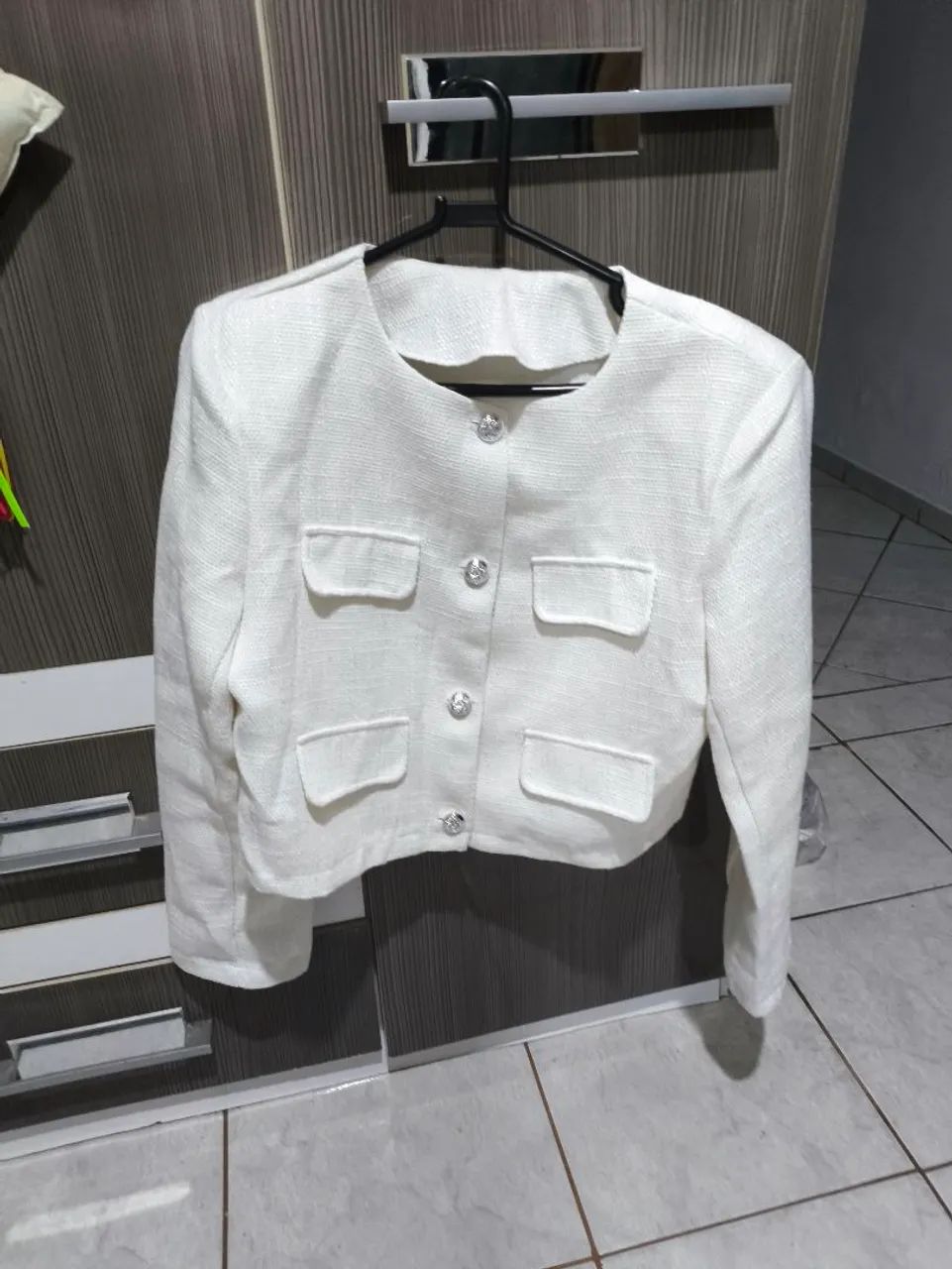 Casaqueto branco plus size tamanho XL