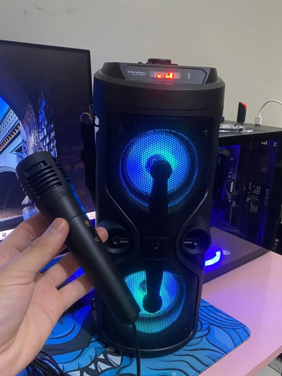 ? CAIXA DE SOM BLUETOOTH COM KARAOKÊ