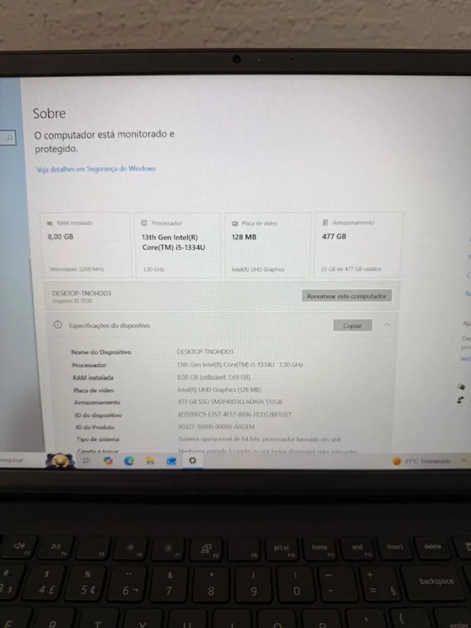 Notebook Dell i5 com caixa e garantia - Foto 3