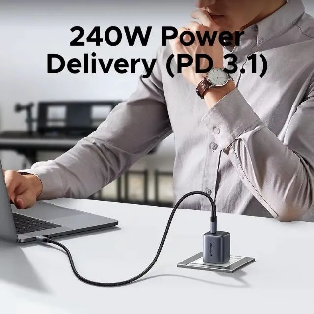UGREEN USB4 Gen3 240W e USB3.1 Gen2 Cabo de carregamento rápido 1m - Foto 4