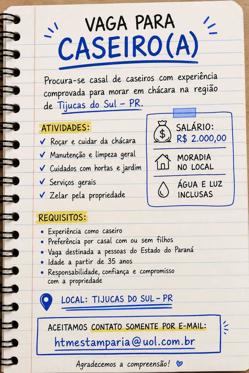 Caseiro - chacareiro 