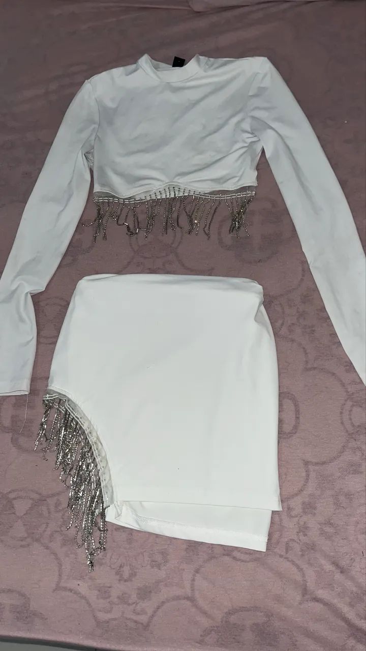 CONJUNTO BRANCO COM STRASS - Foto 3