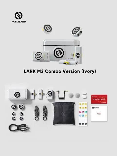 Microfone Hollyland lark M2 Combo branco l Lacrado  - Foto 2