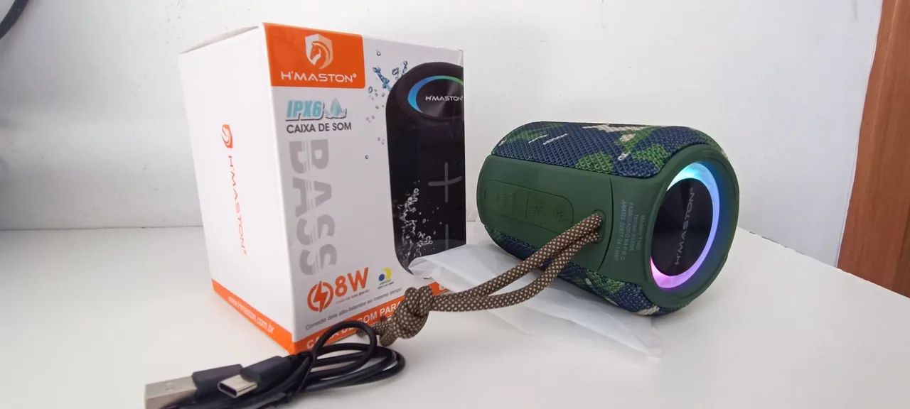 Caixa de Som Bluetooth 8W potente grave - Foto 2
