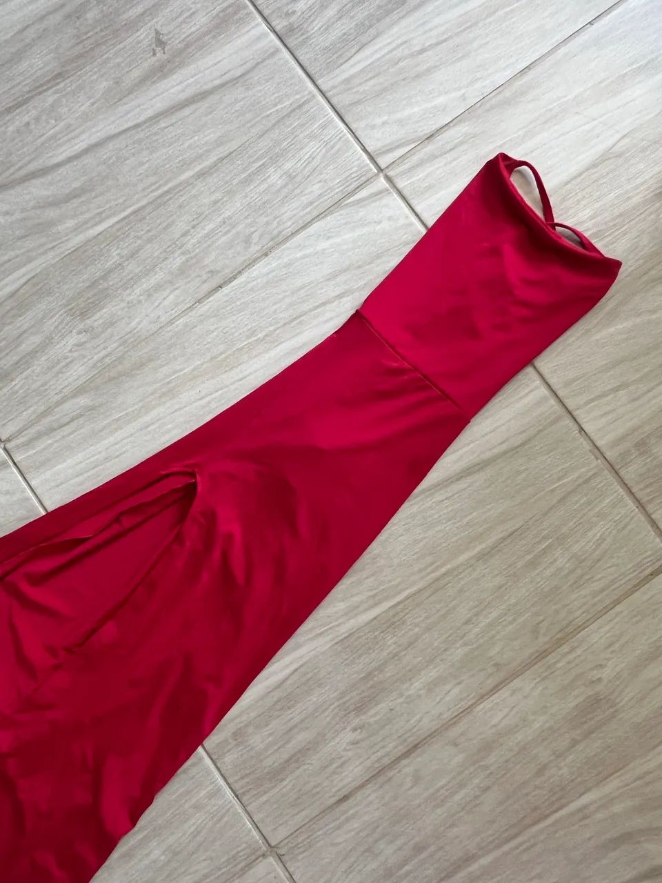 Vestido vermelho longo elegante 