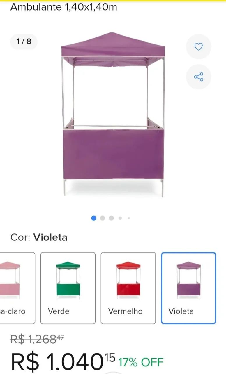 Vendo tenda para vendas de alimentos, produtos, etc... - Foto 2