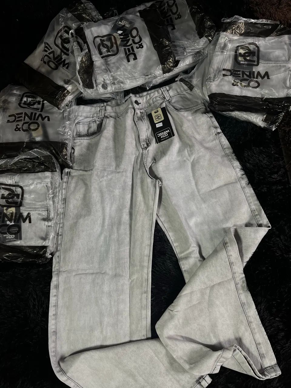Calça baggy estonada 