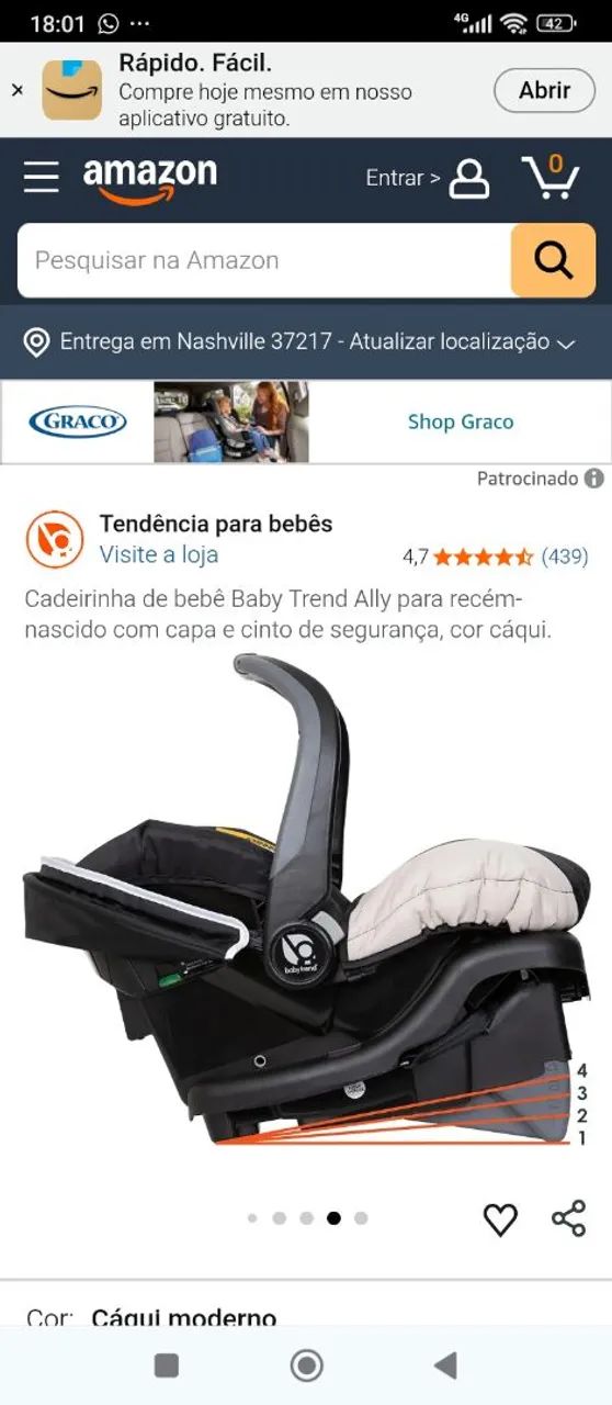 Cadeirinha de carro. - Foto 5