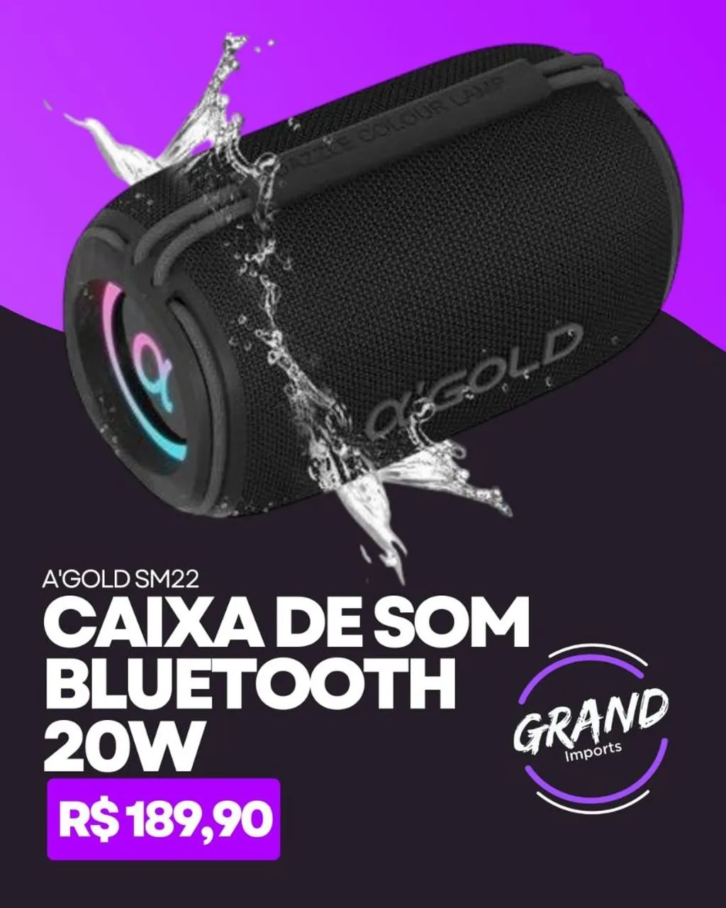 Caixa de som Bluetooth 20W