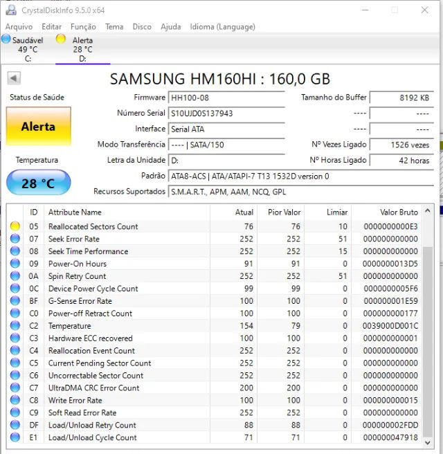 Hd de notebook Samsung 160GB - Foto 4