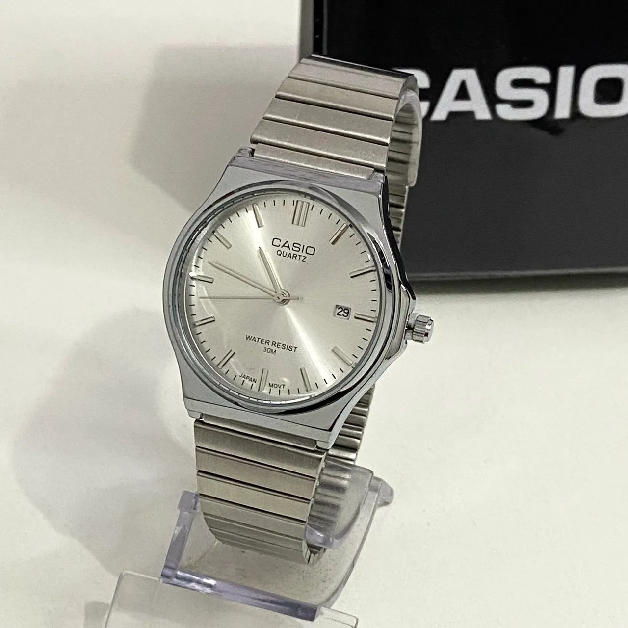 Relógio prateado Casio vintage A180 novo + caixa  - Foto 3