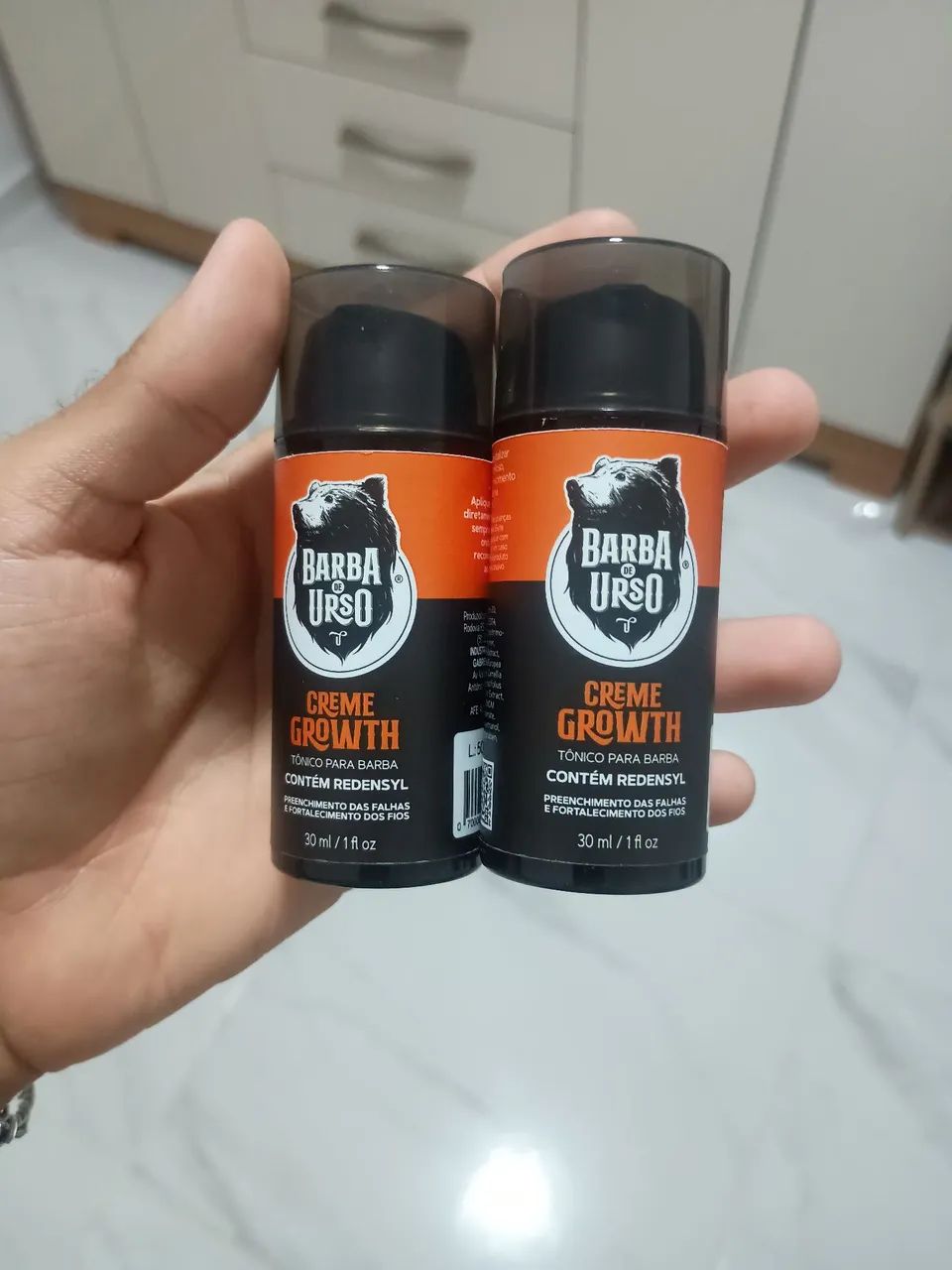 Dois frascos Barba de Urso Creme Growth
