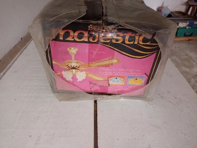 Vendo ventilador de teto estilo vintage novo na caixa - Foto 6