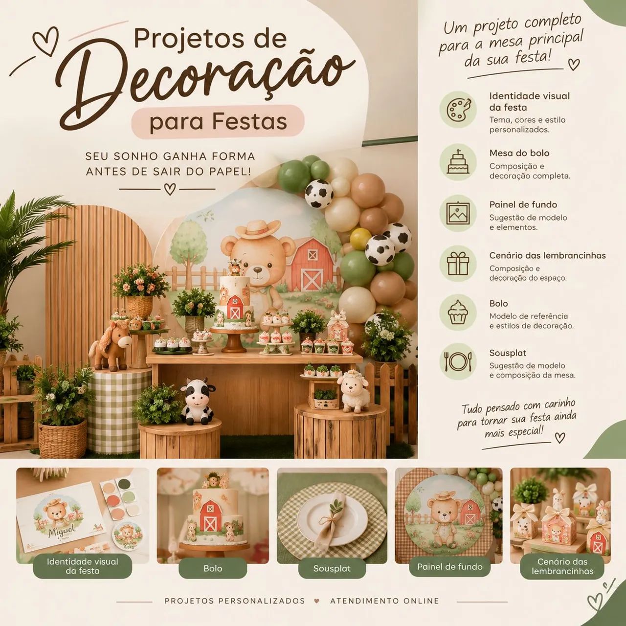 Projeto de Decoração para Festas Personalizado