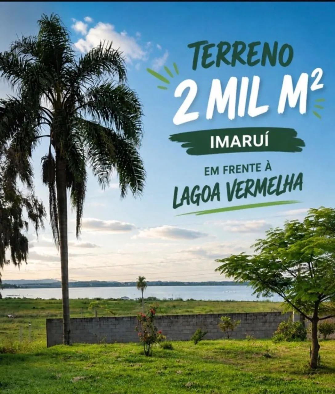 Terreno em Imaruí em frente à Lagoa da Praia Vermelha