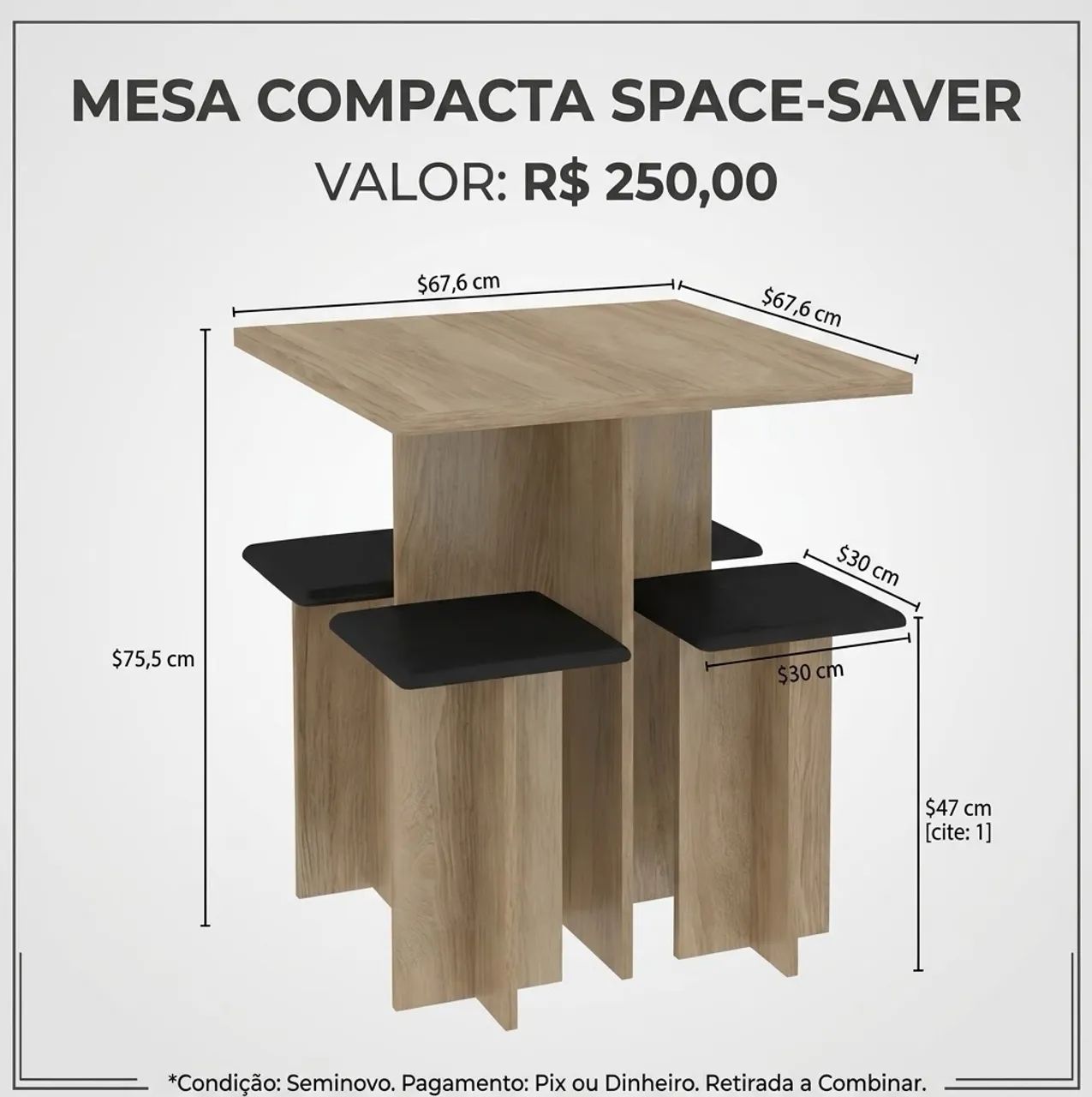 Conjunto de mesa Edna  - Foto 4