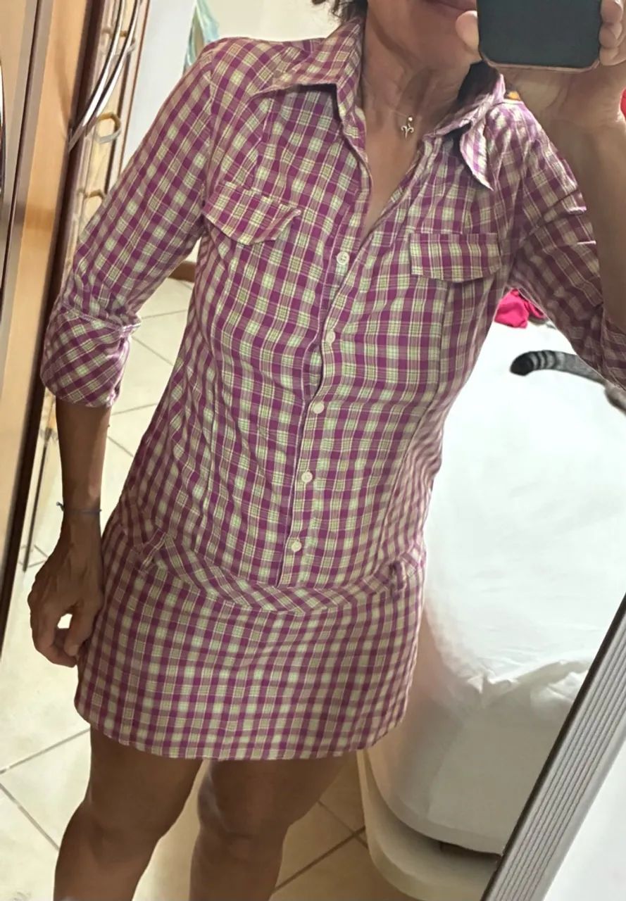 Chemise quadriculada P