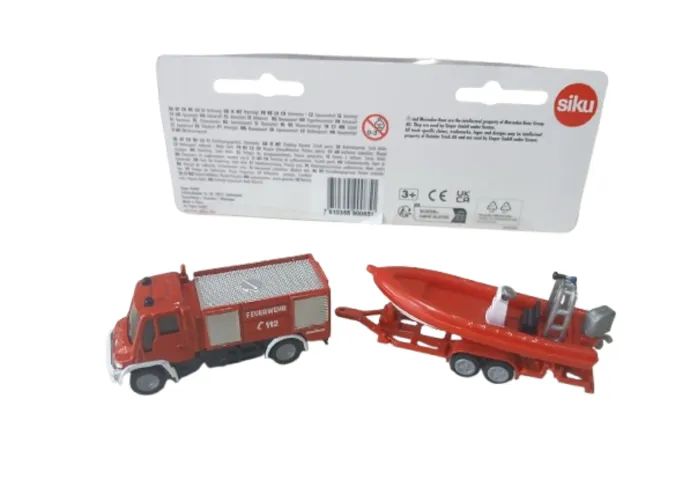 Miniatura Original Caminhão de Bombeiro com Barco - FIRE ENGINE SIKU - MOD 1636 - Foto 3
