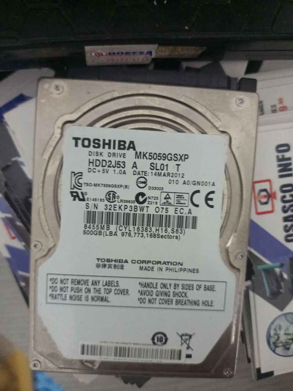 Hd 500 gb notebook 