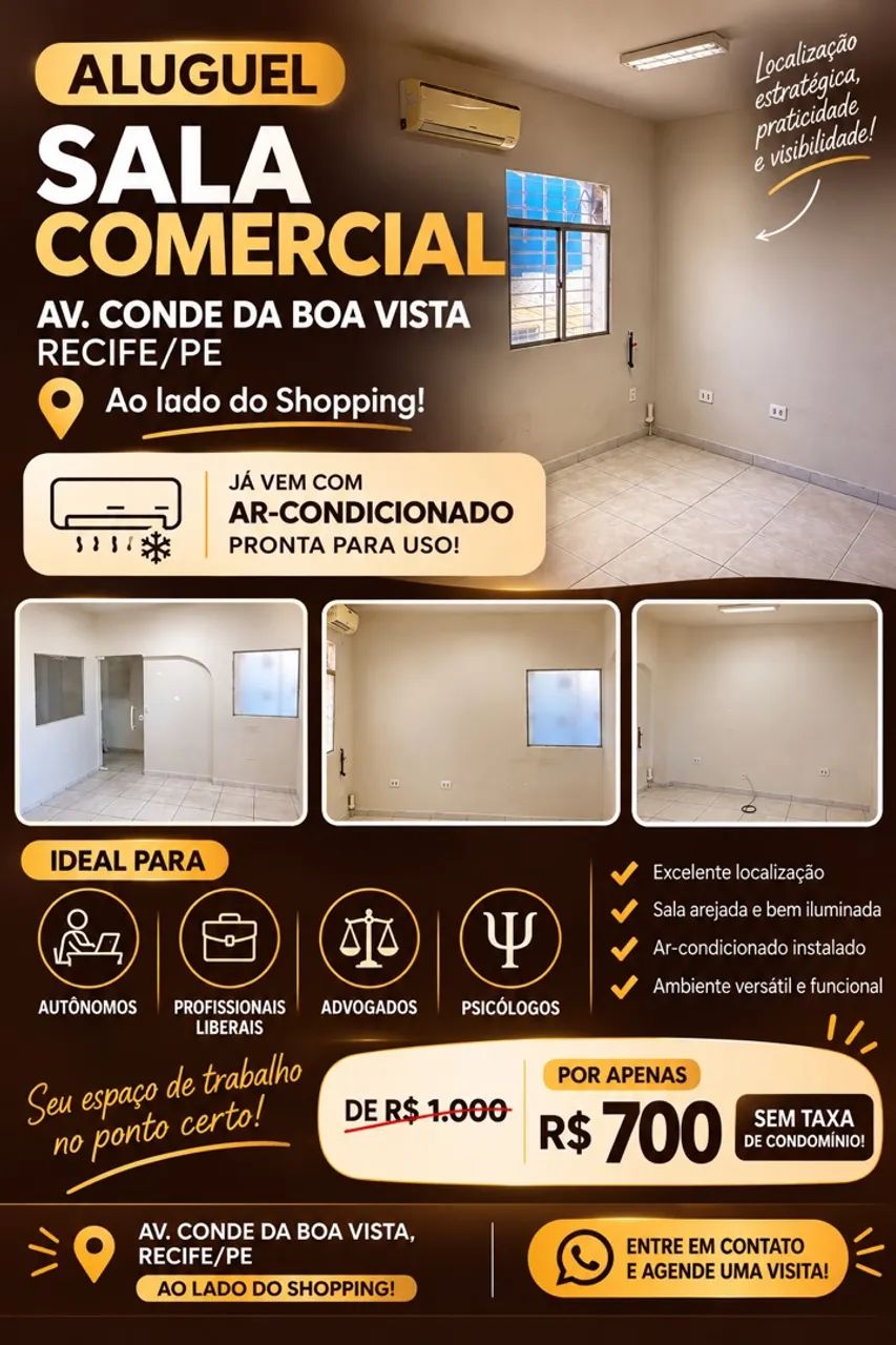 SALA COMERCIAL CONDE DA BOA VISTA - COM AR   - Foto 2