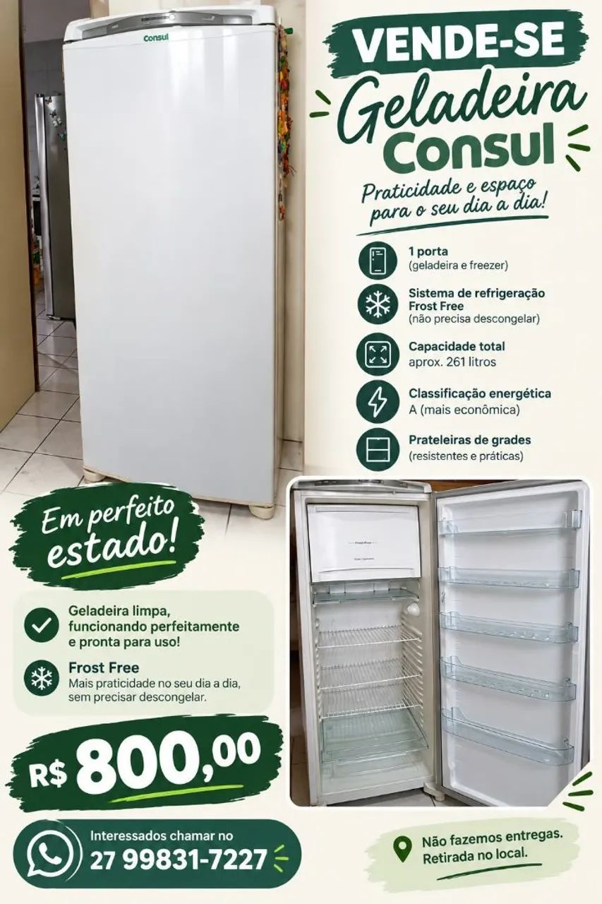 Vendo geladeira 