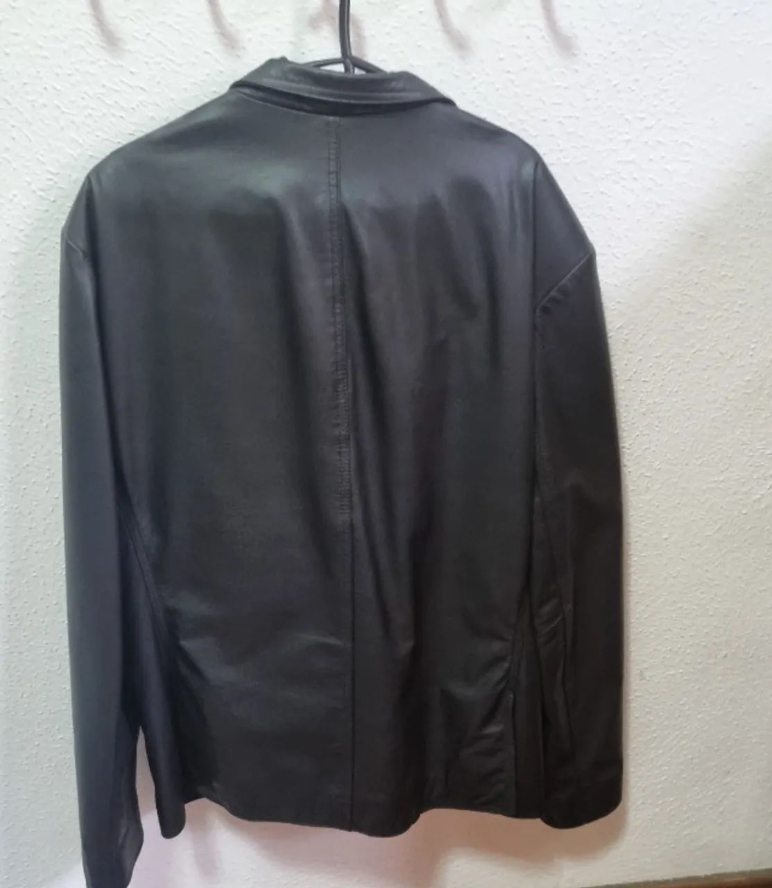 Blazer de Couro Slim Preto (novo) - Foto 4