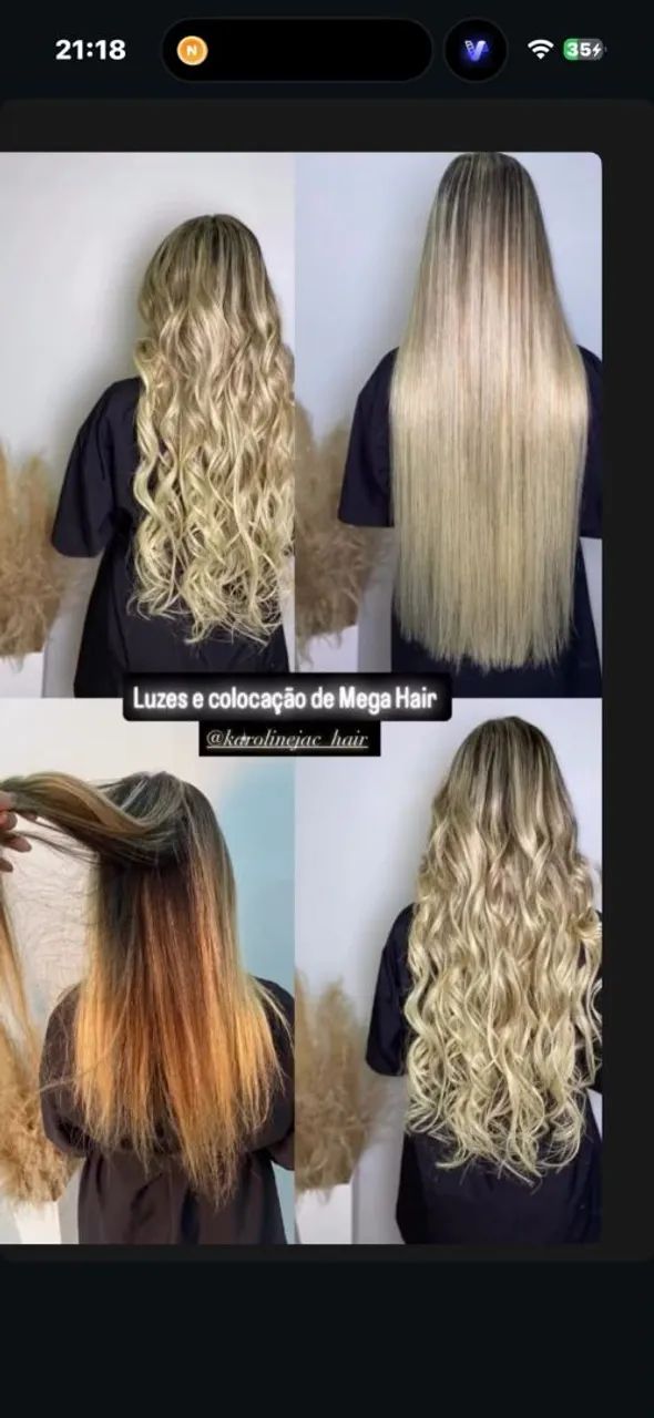 Mega Hair , fita adesiva ,micro cápsulas de queratina