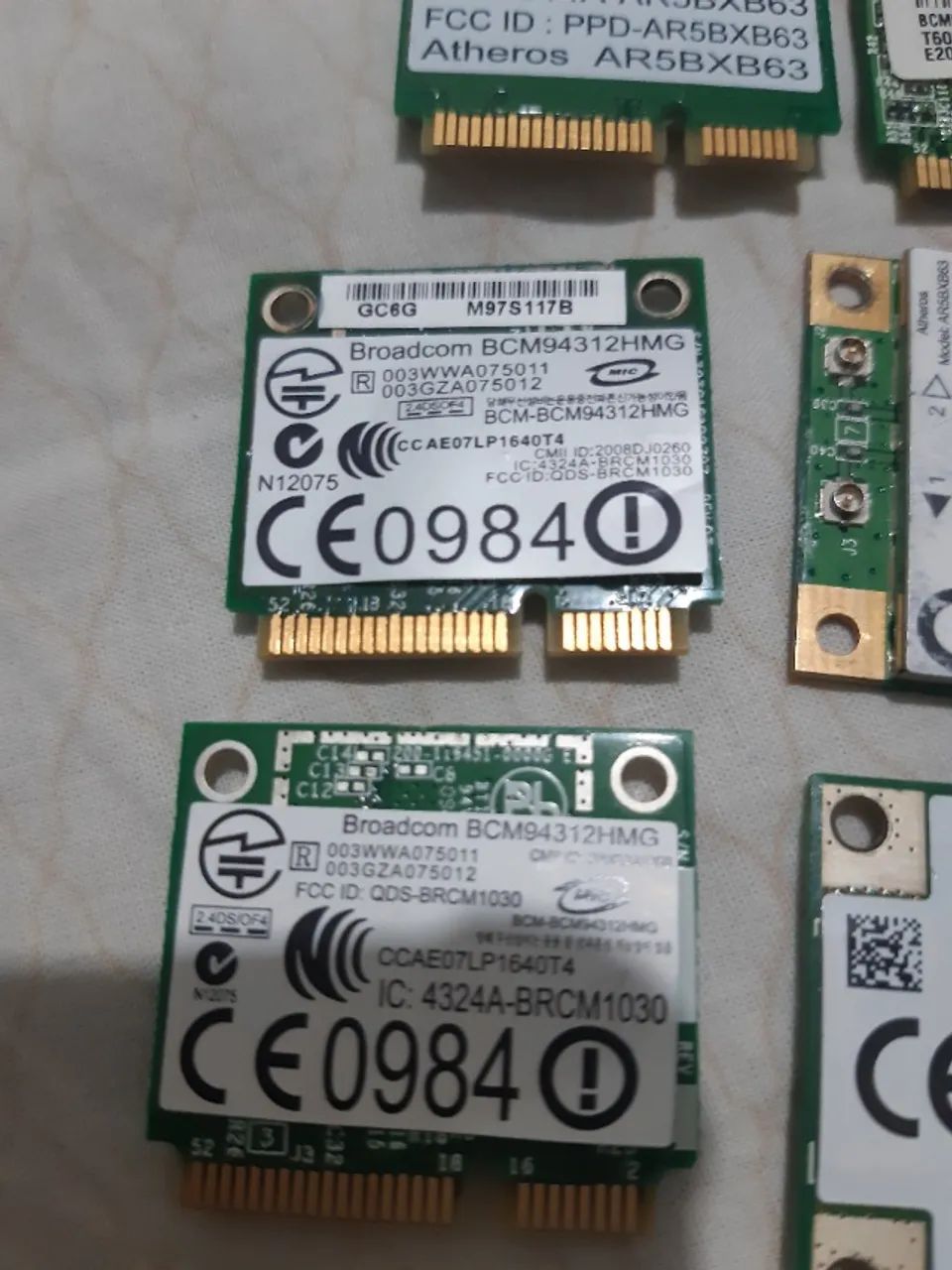 Placa de rede wireless de notebook antigo. Tenho várias unidades - Foto 3