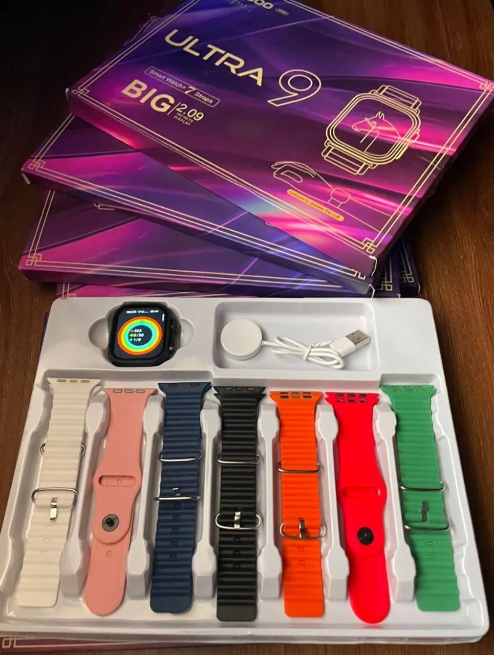 Relógio Ultra 9 Pro - 7 Pulseiras - Foto 2