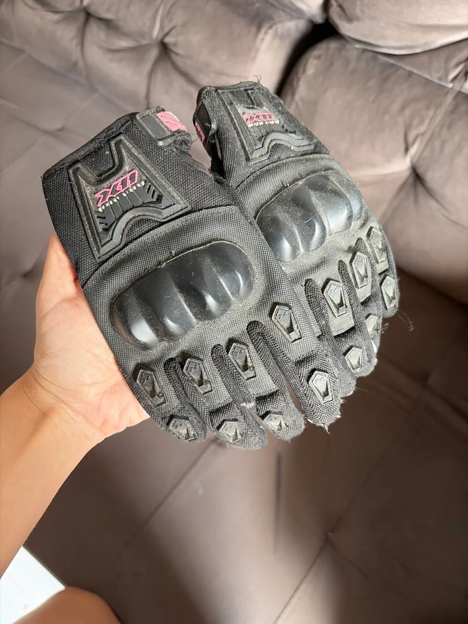 Luva para motociclista 