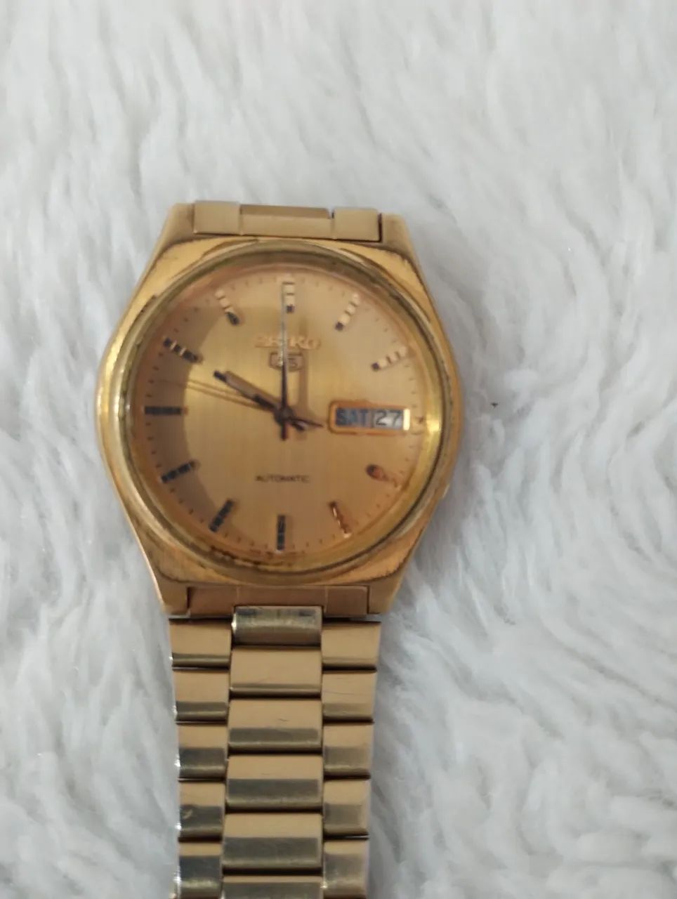 Relógio Seiko automático folhado a ouro  - Foto 4