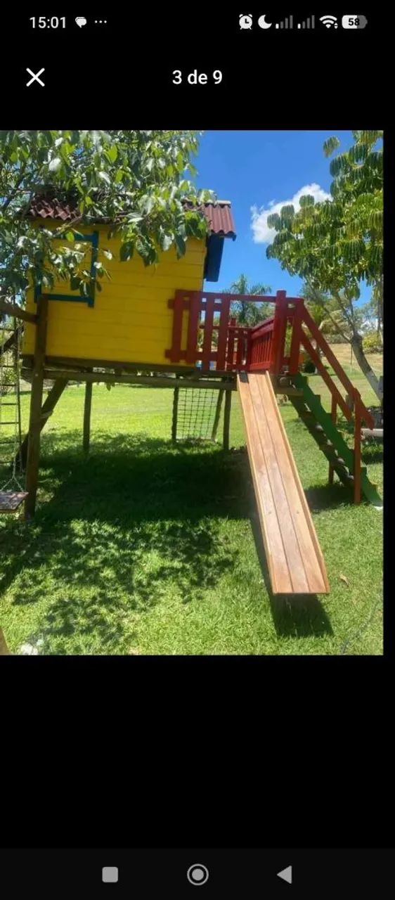Playground com casinha elevada sob medida planejado  - Foto 3