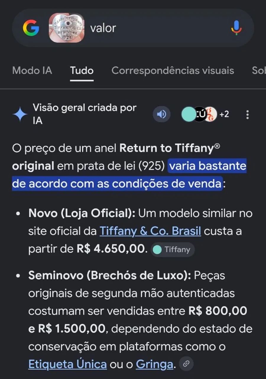 Anel de prata tiffany & com. - Foto 5