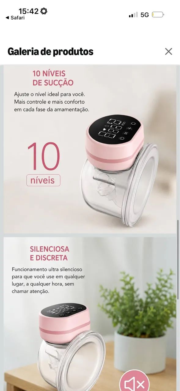 Bomba elétrica de tirar leite materno