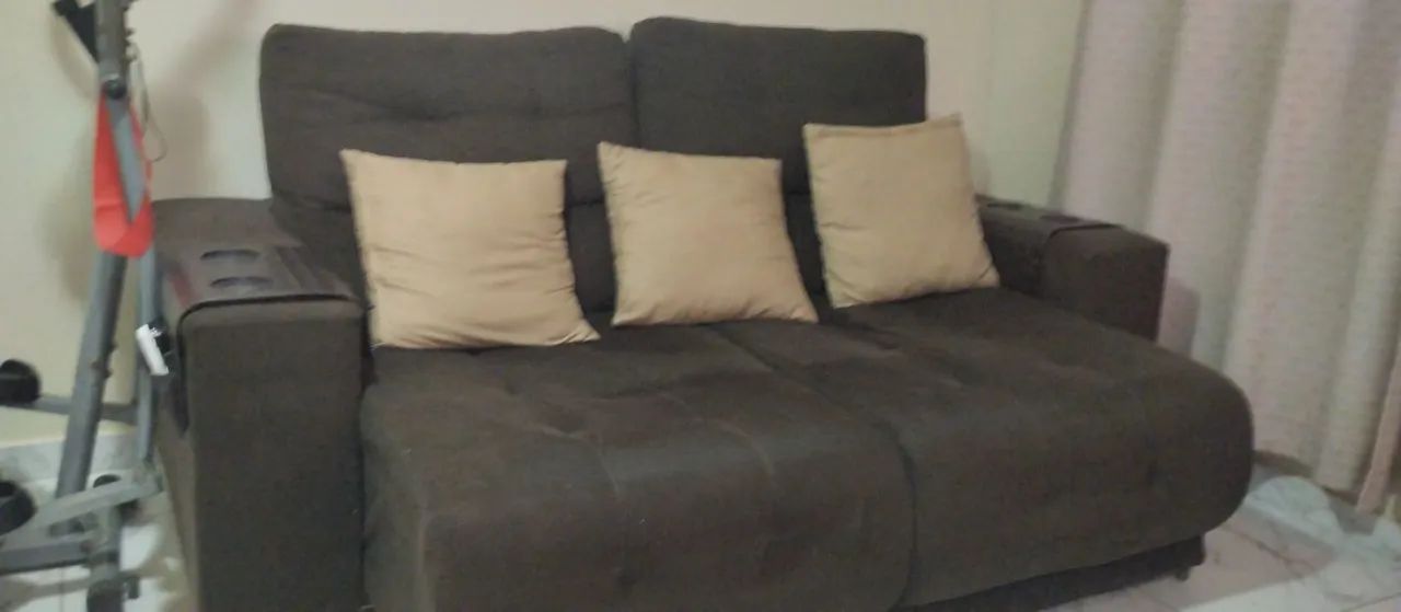 Sofá retrátil 3 lugares - Foto 4