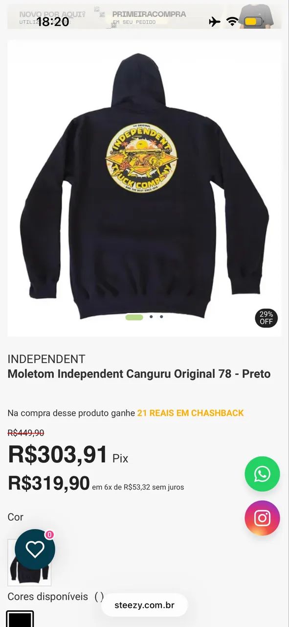 Moletom independent original 
