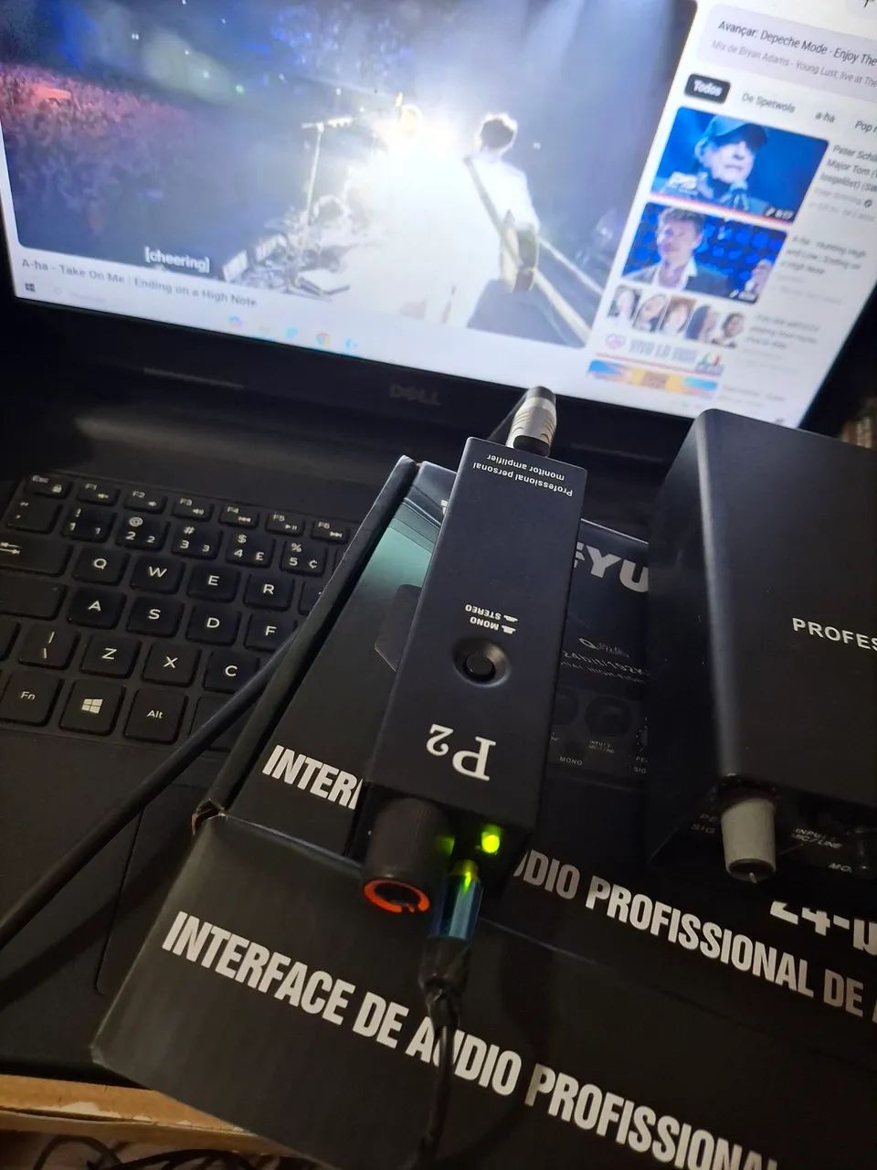 Vendo interface de audio Teyun Q-24 nova + amplificar de fone de ouvido - Foto 2