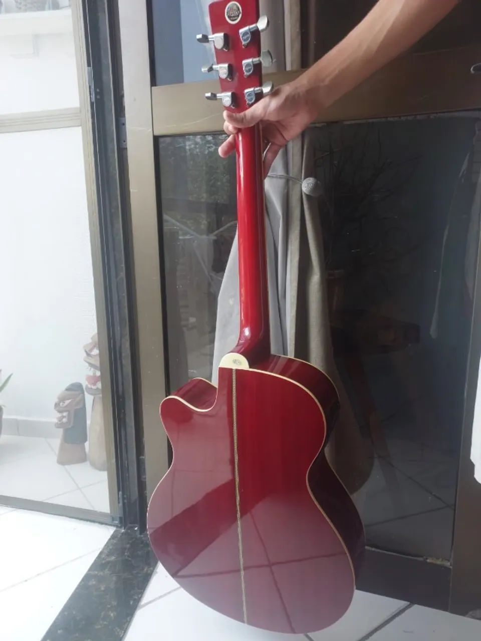 Violão Elétrico Tagima Dallas Vermelho - Ótima condição - Foto 3