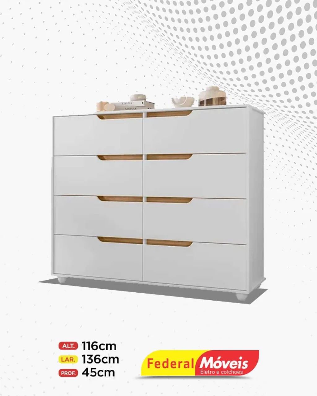 Cômoda 8 Gavetas - Oferta! - Foto 2
