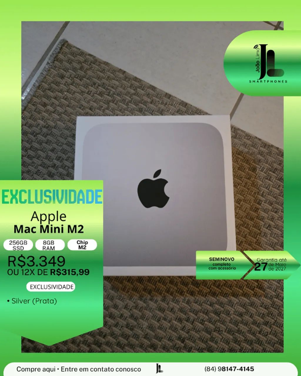 Mac mini M2 256GB 8GBメモリ MAC MINI M2, 256GB, 8GB RAM, SEMINOVO NA GARANTIA , EXCLUSIVO