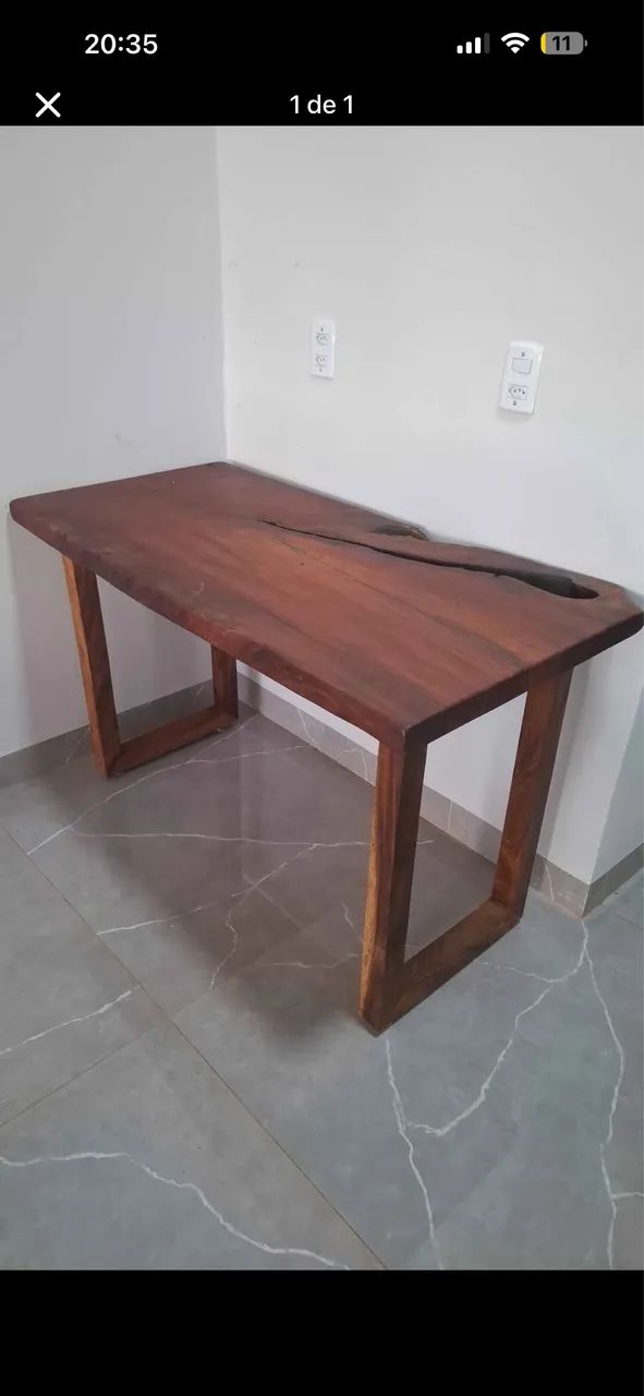 Mesa de madeira rustica 1,60 x 70