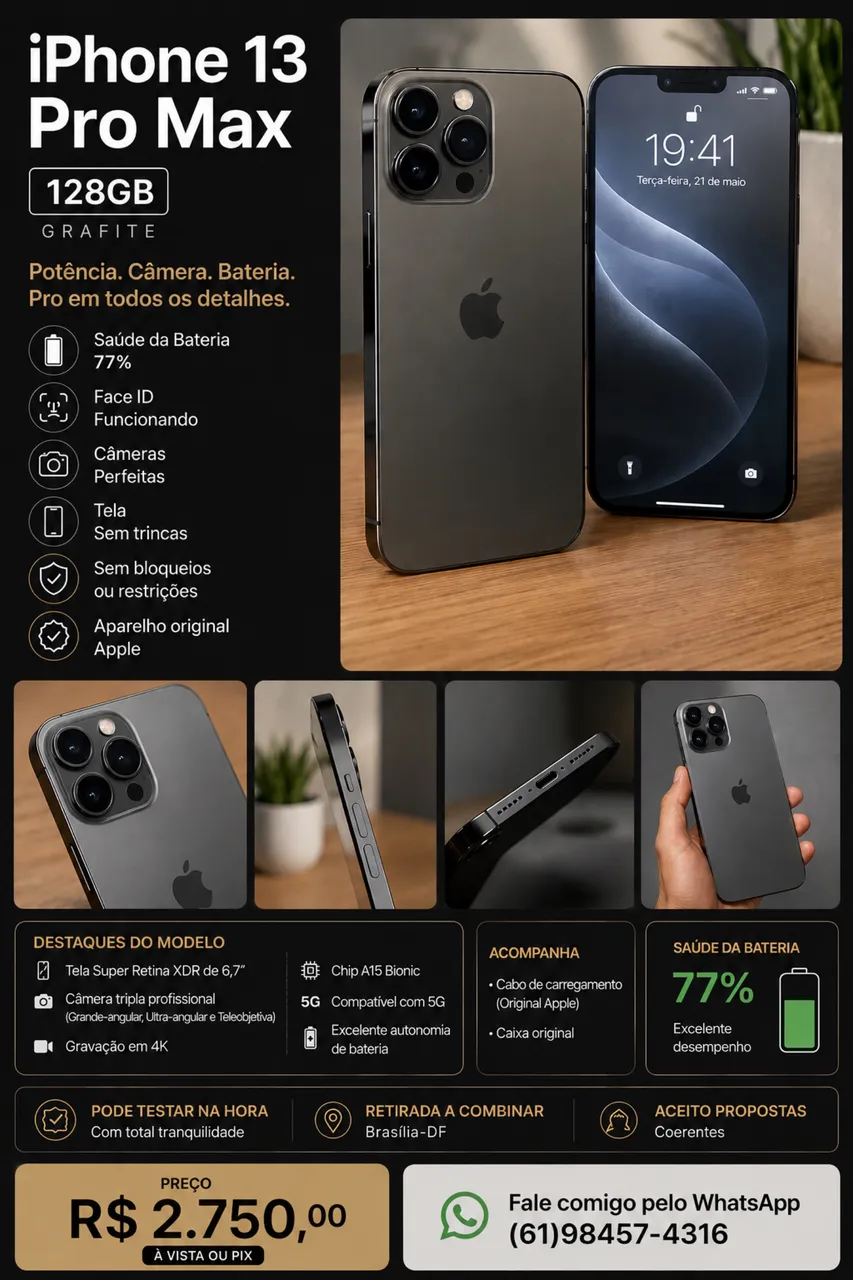 iPhone 13 Pro - Celulares e Smartphones - Setor Habitacional