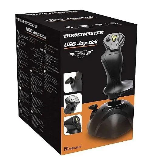 Joystick Usb Thrustmaster Preto Para Pc Windows - Foto 5