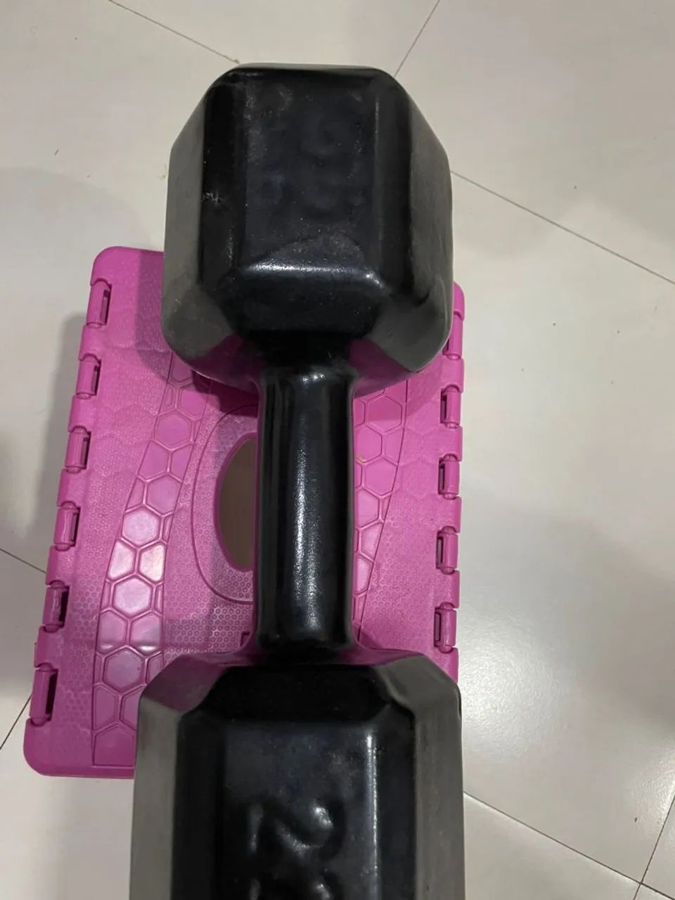 Halter de 22kg emborrachado individual  - Foto 2